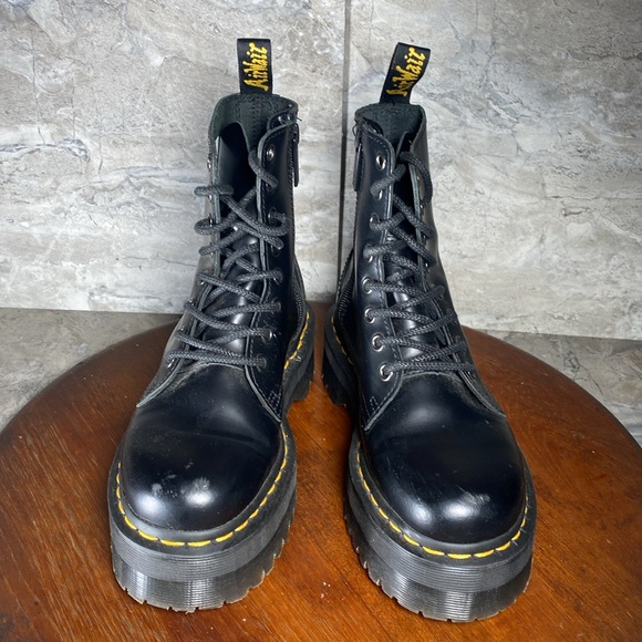 Dr. Martens Jadon Womens Size 5 Black Platform Boots - Picture 2 of 7
